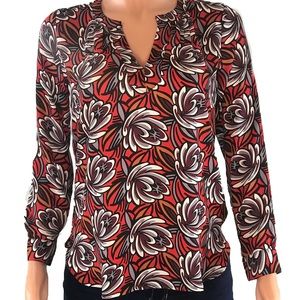 Ann Taylor Loft Petites Floral Blouse X-Small